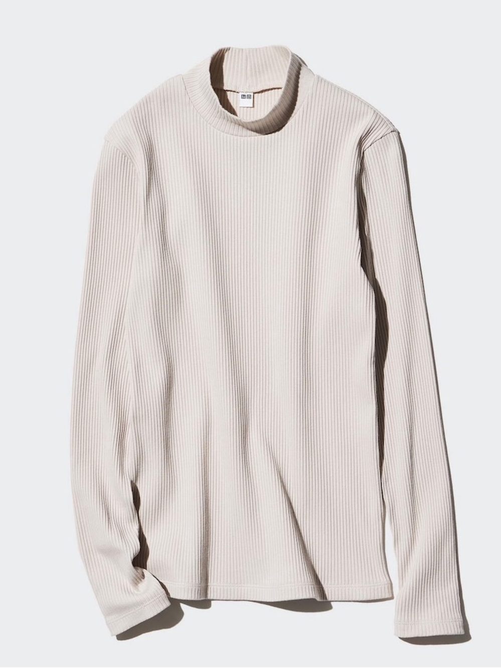 Uniqlo Ribbed Turtleneck Sweater - Light Taupe